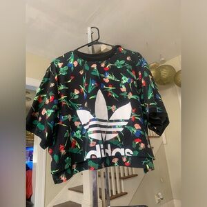 ADIDAS FLORAL TRILEAF CROP